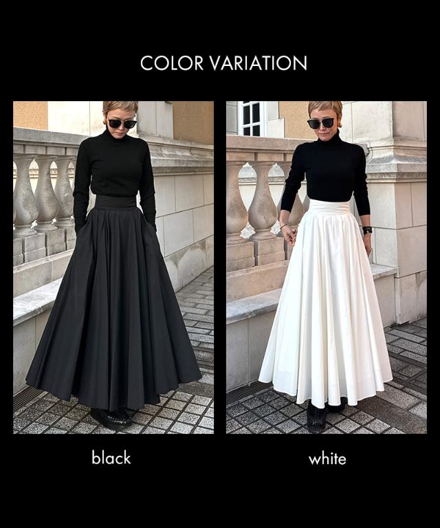 クール素材ボリュームドレススカート_sty26ss-sk20