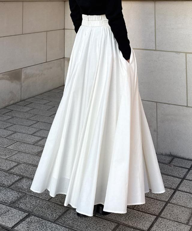 クール素材ボリュームドレススカート_sty26ss-sk20