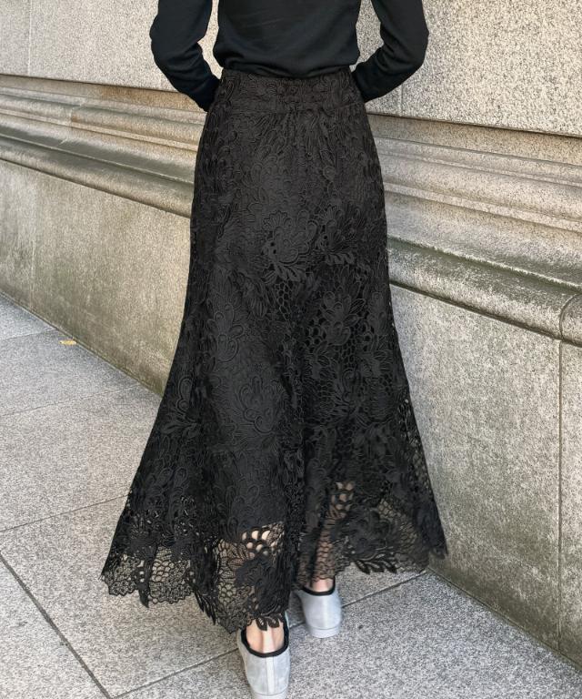 JENNEレースマーメイドスカート_sty26ss-sk21