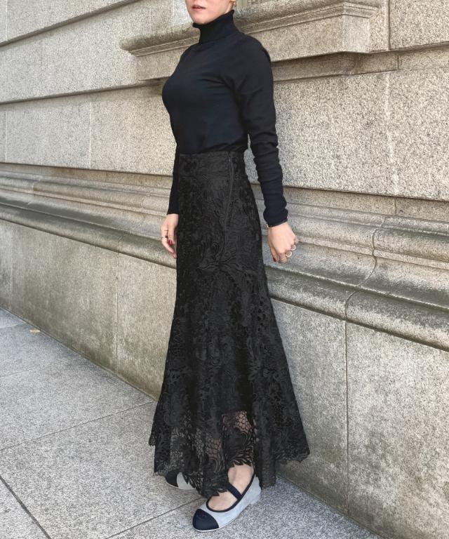 JENNEレースマーメイドスカート_sty26ss-sk21