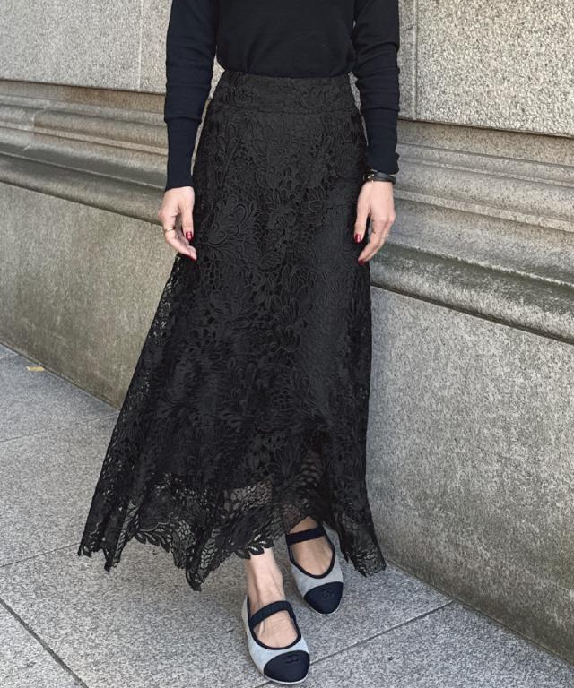 JENNEレースマーメイドスカート_sty26ss-sk21