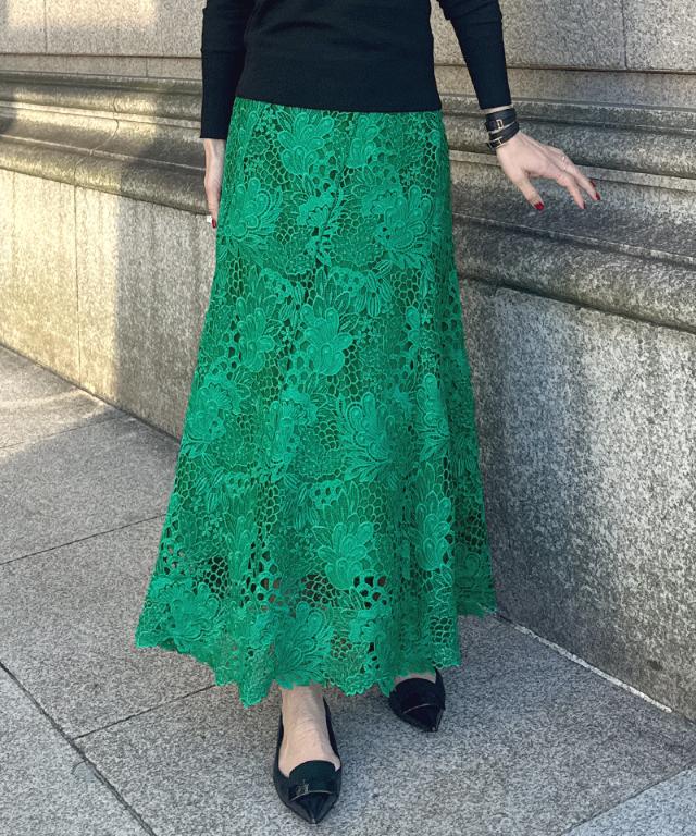 JENNEレースマーメイドスカート_sty26ss-sk21