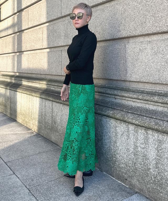 JENNEレースマーメイドスカート_sty26ss-sk21