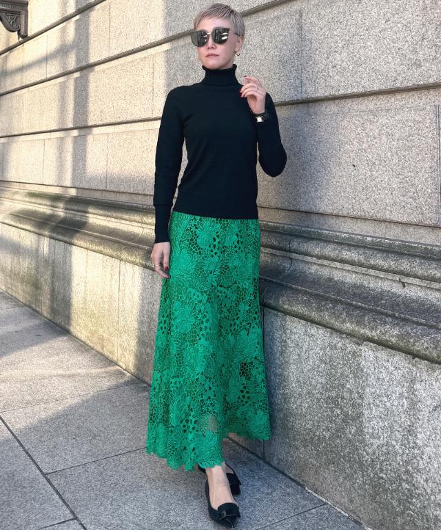 JENNEレースマーメイドスカート_sty26ss-sk21