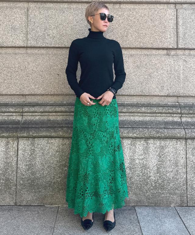 JENNEレースマーメイドスカート_sty26ss-sk21