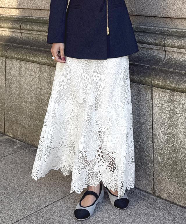 JENNEレースマーメイドスカート_sty26ss-sk21