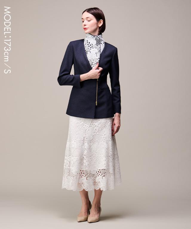 JENNEレースマーメイドスカート_sty26ss-sk21