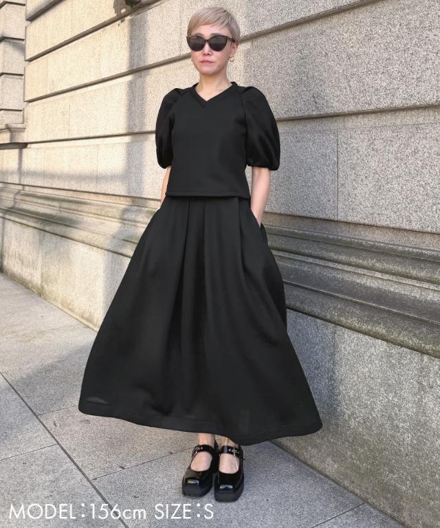 タックダンボールニットスカート_sty26ss-sk33