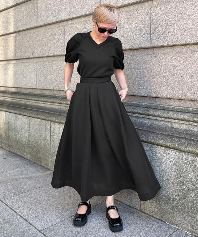 タックダンボールニットスカート_sty26ss-sk33