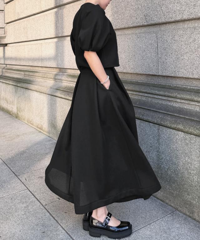 タックダンボールニットスカート_sty26ss-sk33