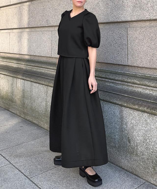 タックダンボールニットスカート_sty26ss-sk33