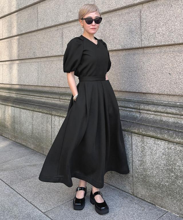 タックダンボールニットスカート_sty26ss-sk33