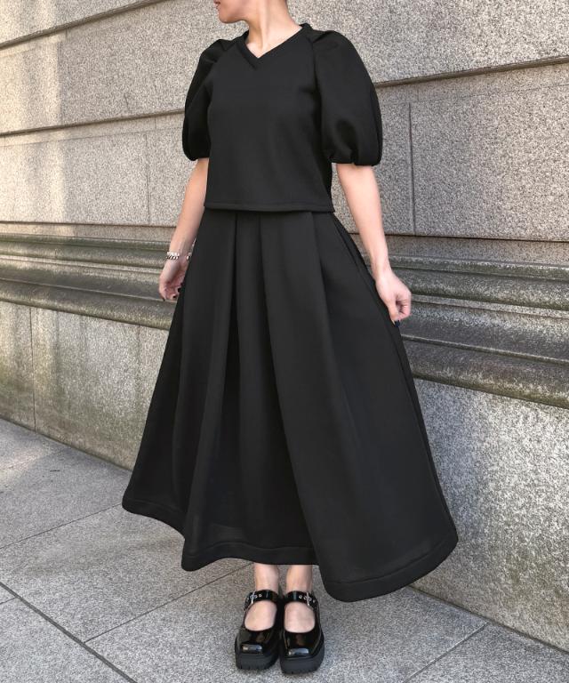 タックダンボールニットスカート_sty26ss-sk33