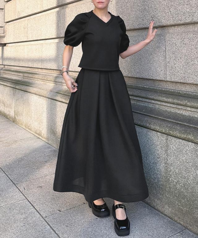 タックダンボールニットスカート_sty26ss-sk33