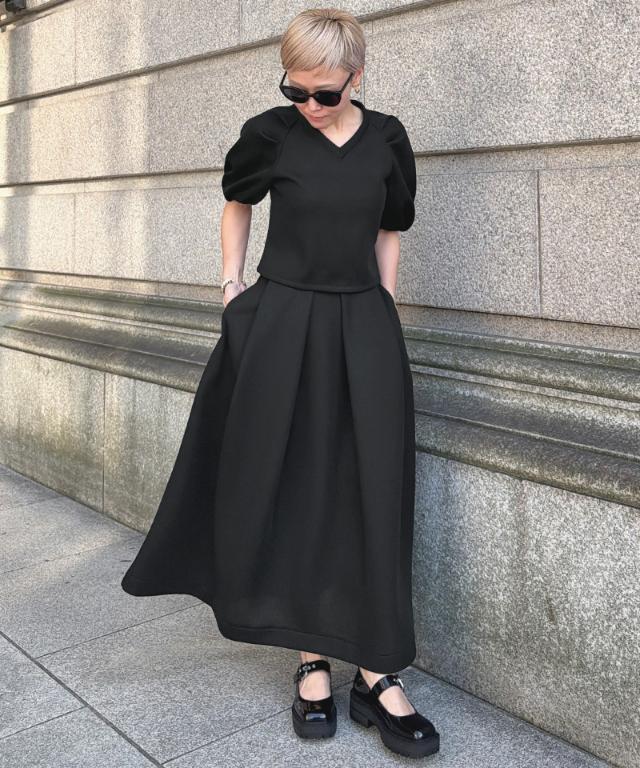 タックダンボールニットスカート_sty26ss-sk33