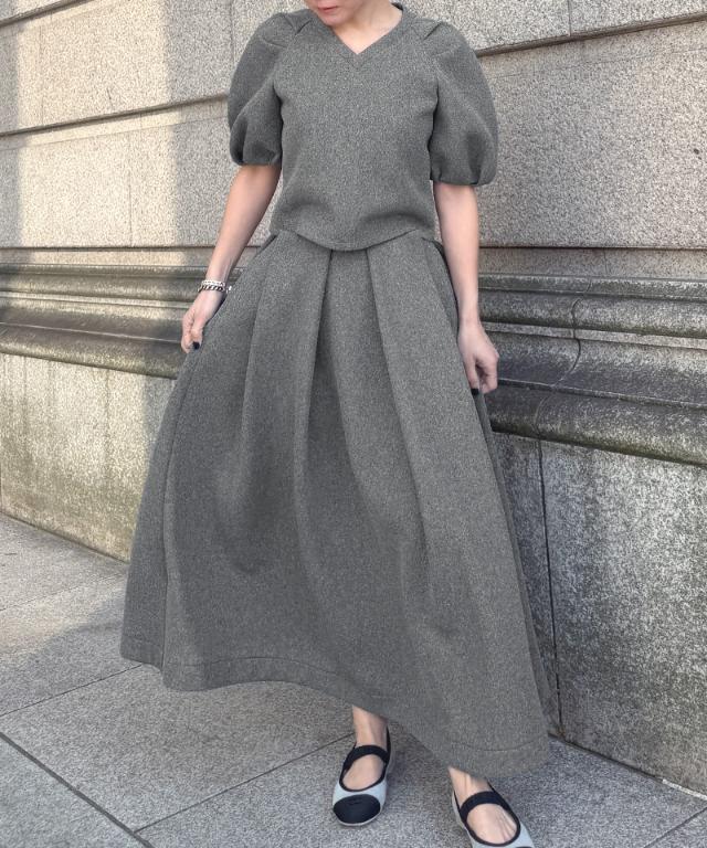 タックダンボールニットスカート_sty26ss-sk33