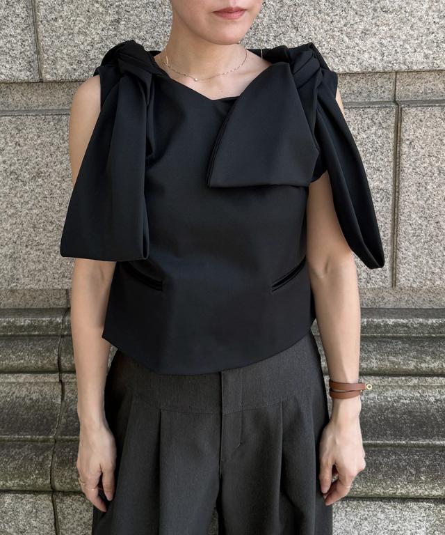 リボンVネックトップス_sty26ss-tp46