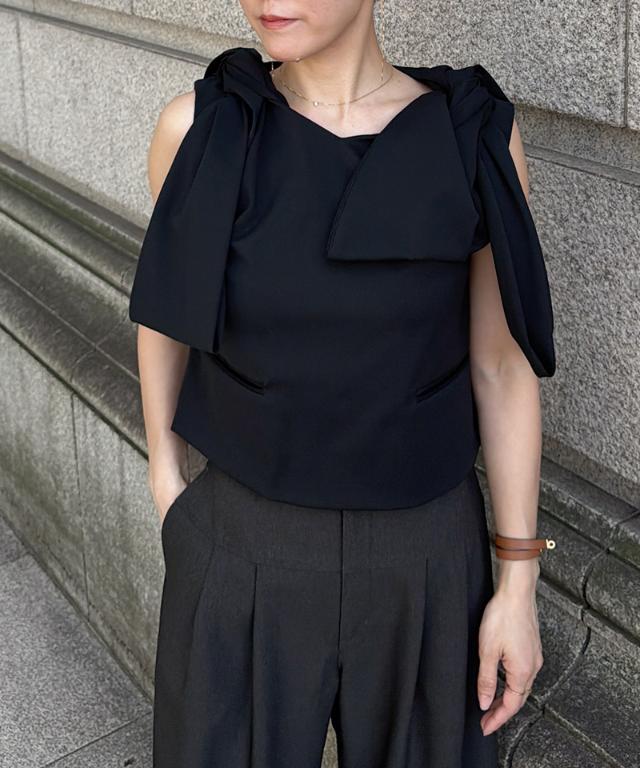 リボンVネックトップス_sty26ss-tp46