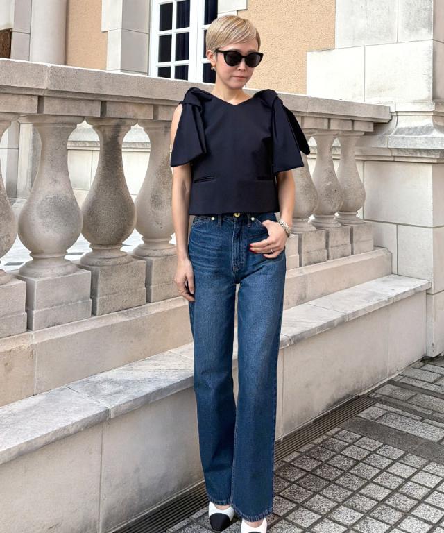 リボンVネックトップス_sty26ss-tp46