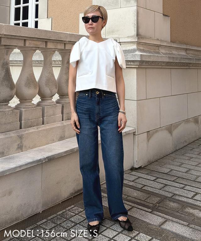 リボンVネックトップス_sty26ss-tp46