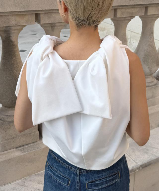 リボンVネックトップス_sty26ss-tp46