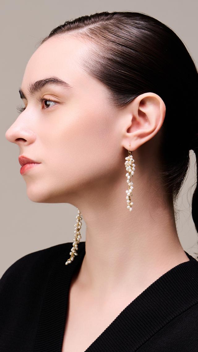 淡水パールアシンメトリーピアス