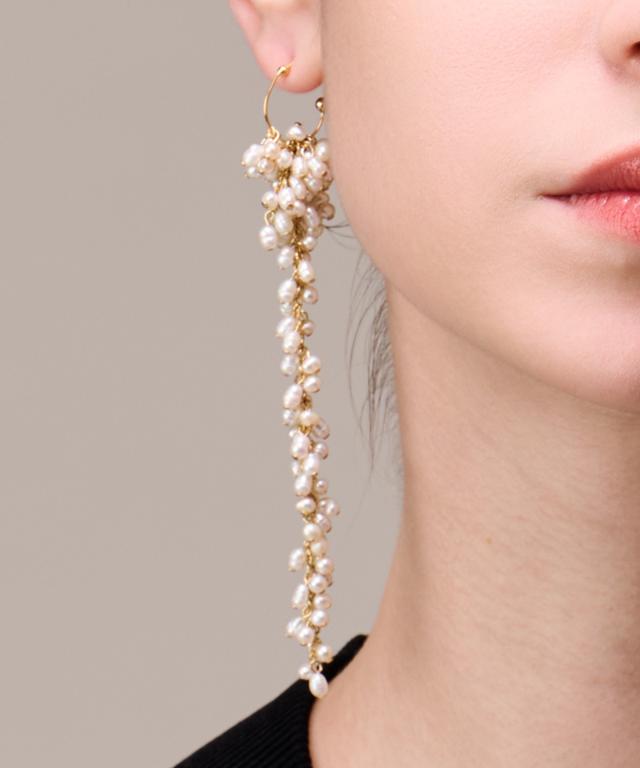 淡水パールアシンメトリーピアス_sym26ss-ac02