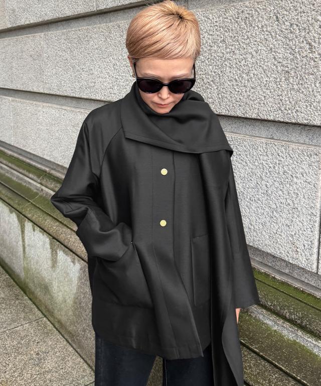 シルクウールエアリーコート＜ウール90%・シルク10%＞_tkh26aw-co02