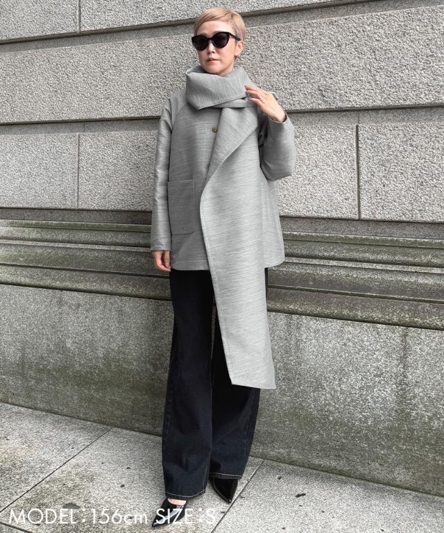 シルクウールエアリーコート＜ウール90%・シルク10%＞_tkh26aw-co02