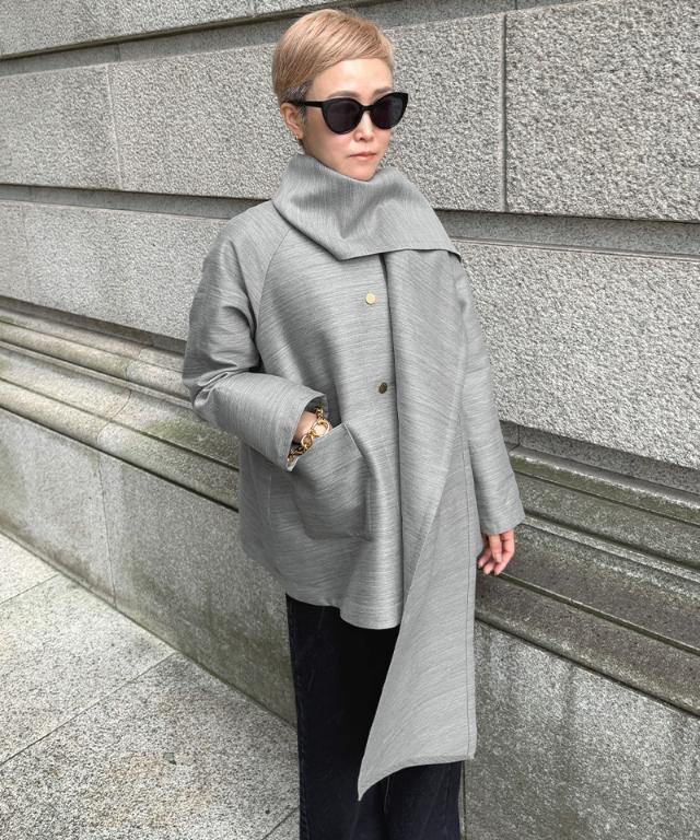 シルクウールエアリーコート＜ウール90%・シルク10%＞_tkh26aw-co02