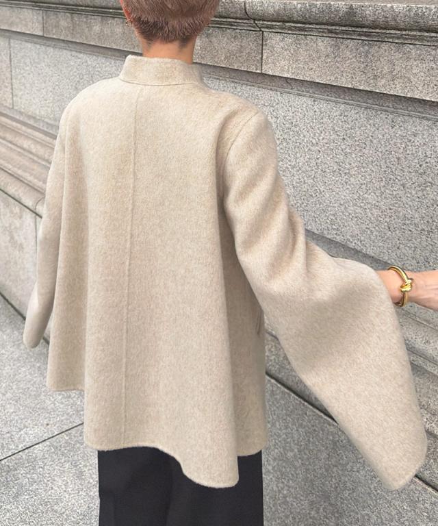 ウールカシミヤオープンスリーブコート_ugc26aw-co03
