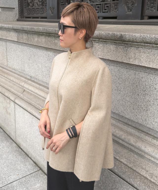 ウールカシミヤオープンスリーブコート_ugc26aw-co03