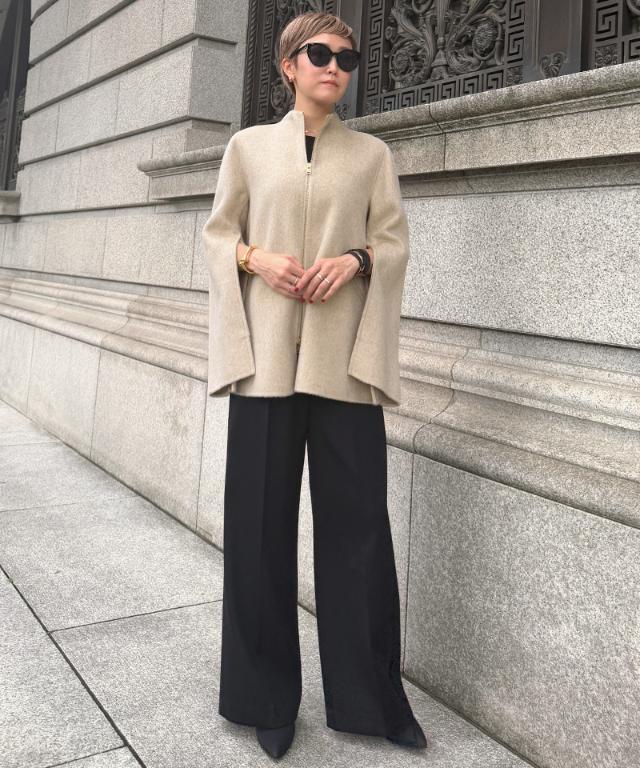 ウールカシミヤオープンスリーブコート_ugc26aw-co03