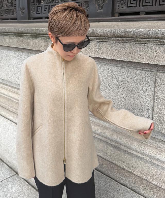 ウールカシミヤオープンスリーブコート_ugc26aw-co03