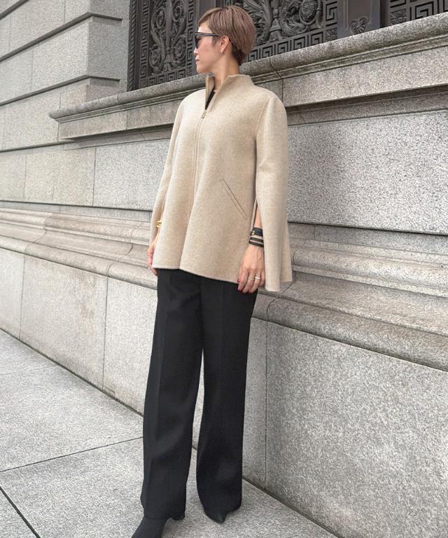ウールカシミヤオープンスリーブコート_ugc26aw-co03