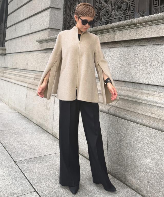 ウールカシミヤオープンスリーブコート_ugc26aw-co03