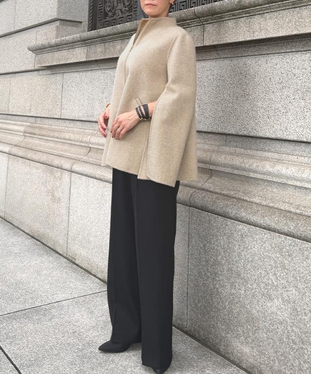 ウールカシミヤオープンスリーブコート_ugc26aw-co03
