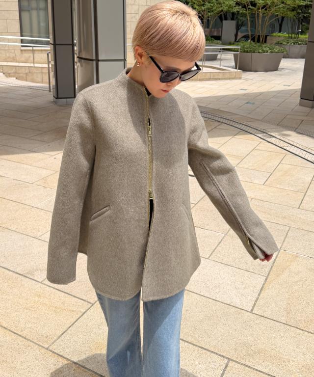 ウールカシミヤオープンスリーブコート_ugc26aw-co03