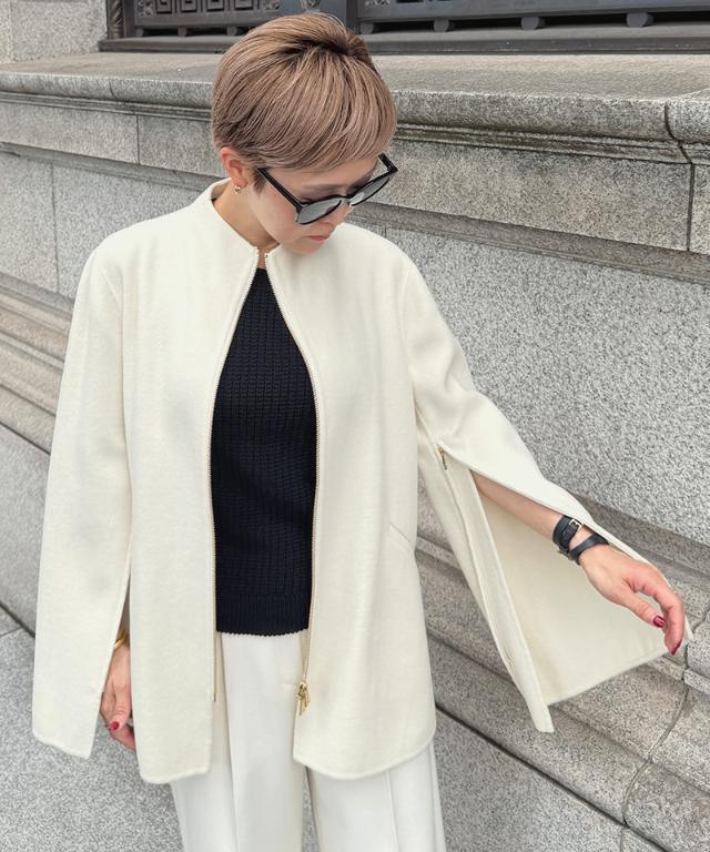 ウールカシミヤオープンスリーブコート_ugc26aw-co03
