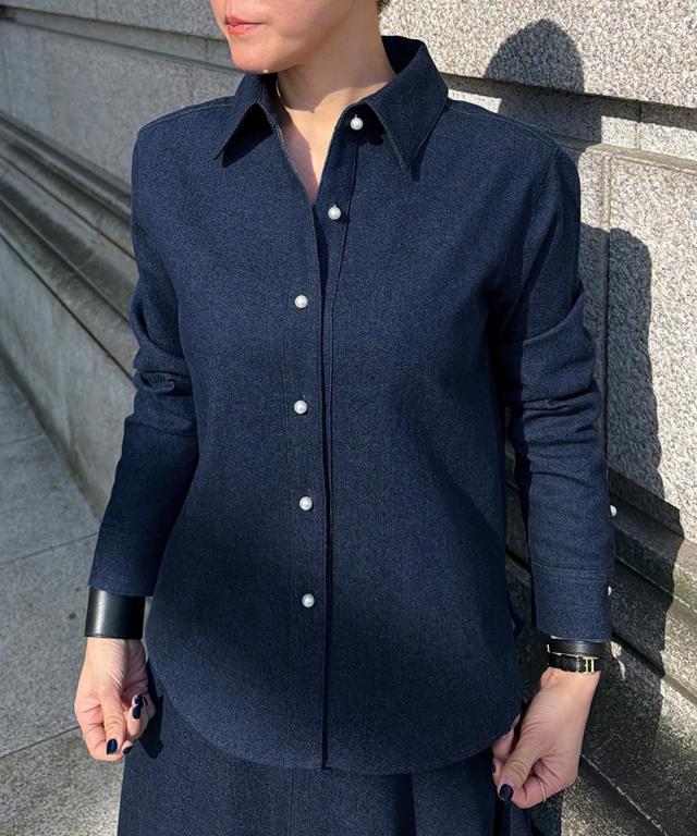 パールボタンデニムシャツ_ugc26ss-sh11