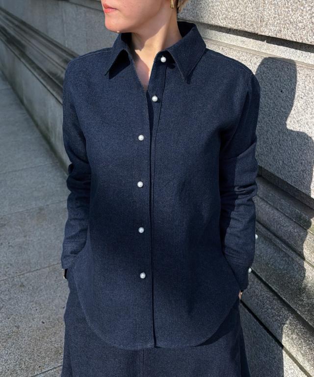 パールボタンデニムシャツ_ugc26ss-sh11
