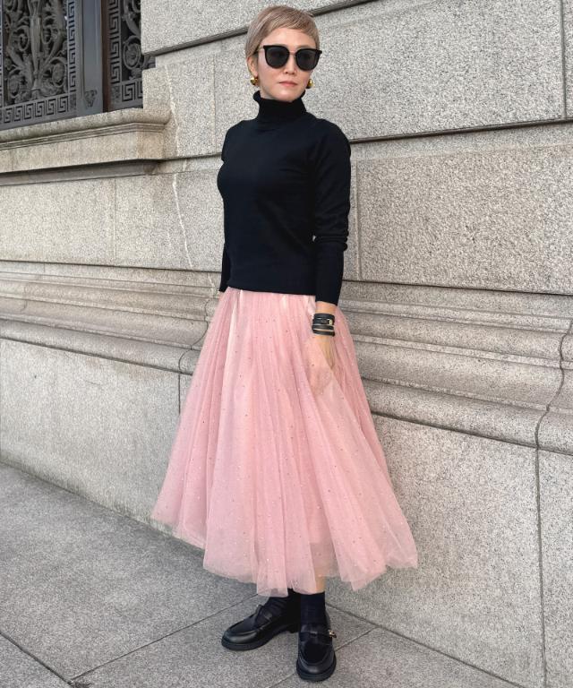 クリスタルチュールスカート_ugc26ss-sk01