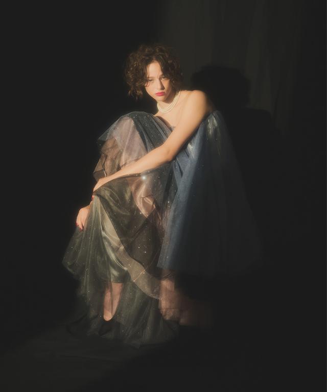 クリスタルチュールスカート_ugc26ss-sk01