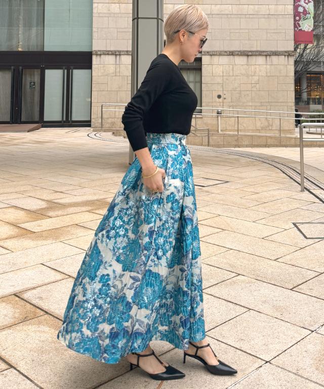 ジャガードドーリー立体スカート_ugc26ss-sk10