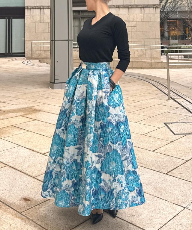 ジャガードドーリー立体スカート_ugc26ss-sk10