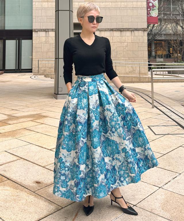 ジャガードドーリー立体スカート_ugc26ss-sk10