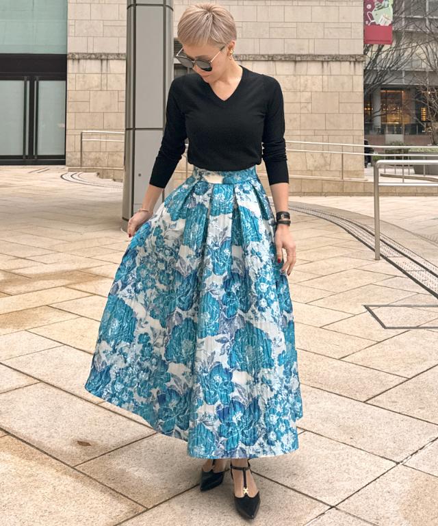 ジャガードドーリー立体スカート_ugc26ss-sk10