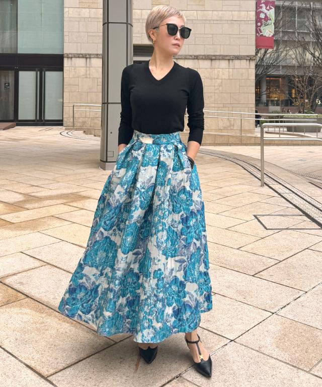 ジャガードドーリー立体スカート_ugc26ss-sk10