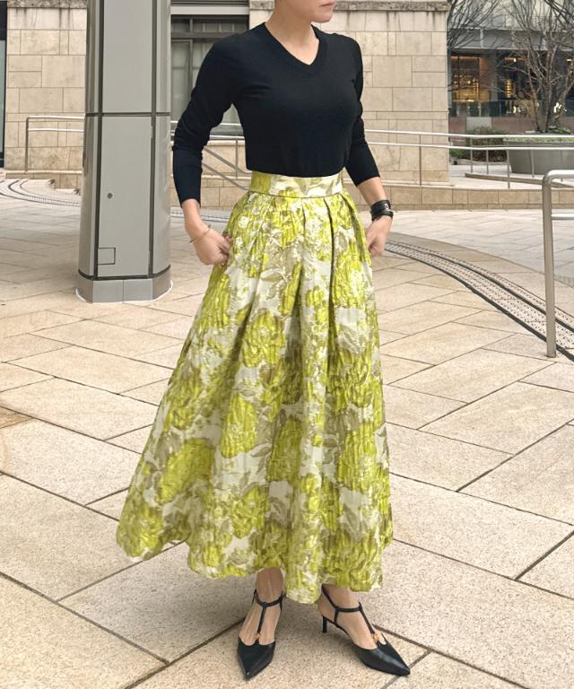 ジャガードドーリー立体スカート_ugc26ss-sk10