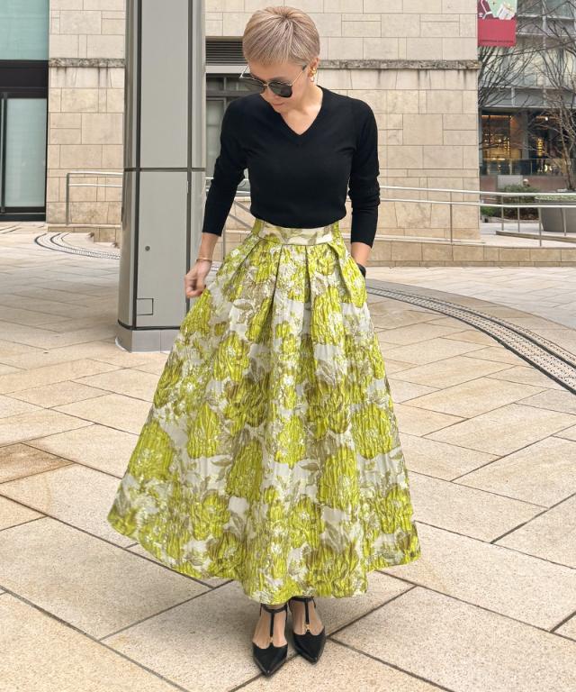 ジャガードドーリー立体スカート_ugc26ss-sk10